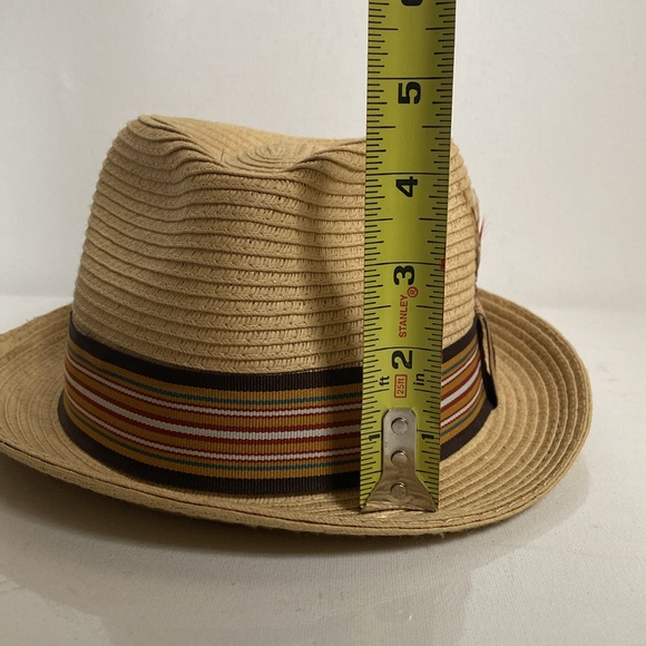 Ridley Toyo Straw Trilby Fedora Hat by Jaxon Hats in Size Medium - Picture 12 of 12